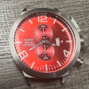 Invicta Red Face Watch, 50 MM